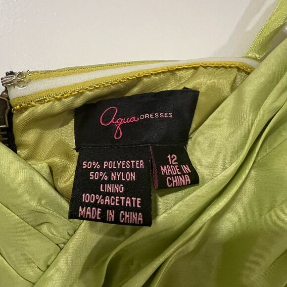 NWT Aqua Dresses Women's Green Strapless Mini Dress Size 12 - Picture 4 of 9